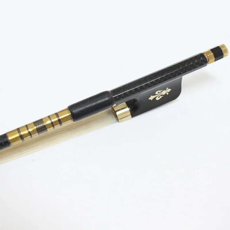 4/4 Size Carbon Fiber Cello Bow Pure Grid Carbon Fiber Graphite Cello Bow Gold Fitting