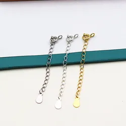 Solid 925 Sterling Silver Clasp Lobster with Extender Chain DIY Jewelry Making for Necklace Bracelet Accessories Finding 1 Piece