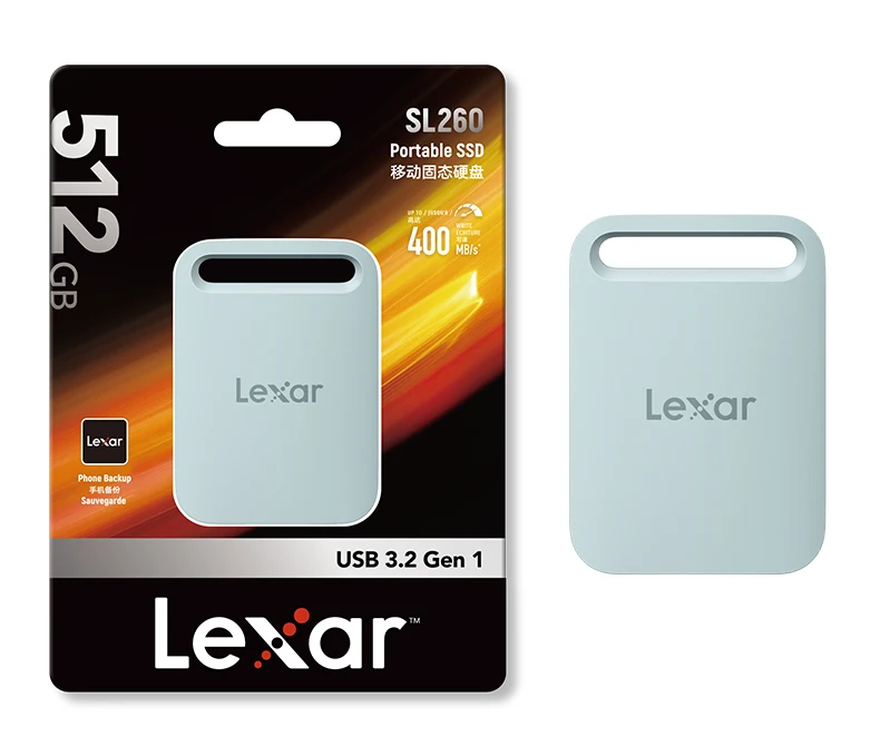 Original Lexar SL260 Air Tragbare SSD 512GB 1TB USB3.2 Gen1 Typ-C 400MB/s Ultraleicht Sturzsicher Für Handy Laptop Mac PC – Detail 23