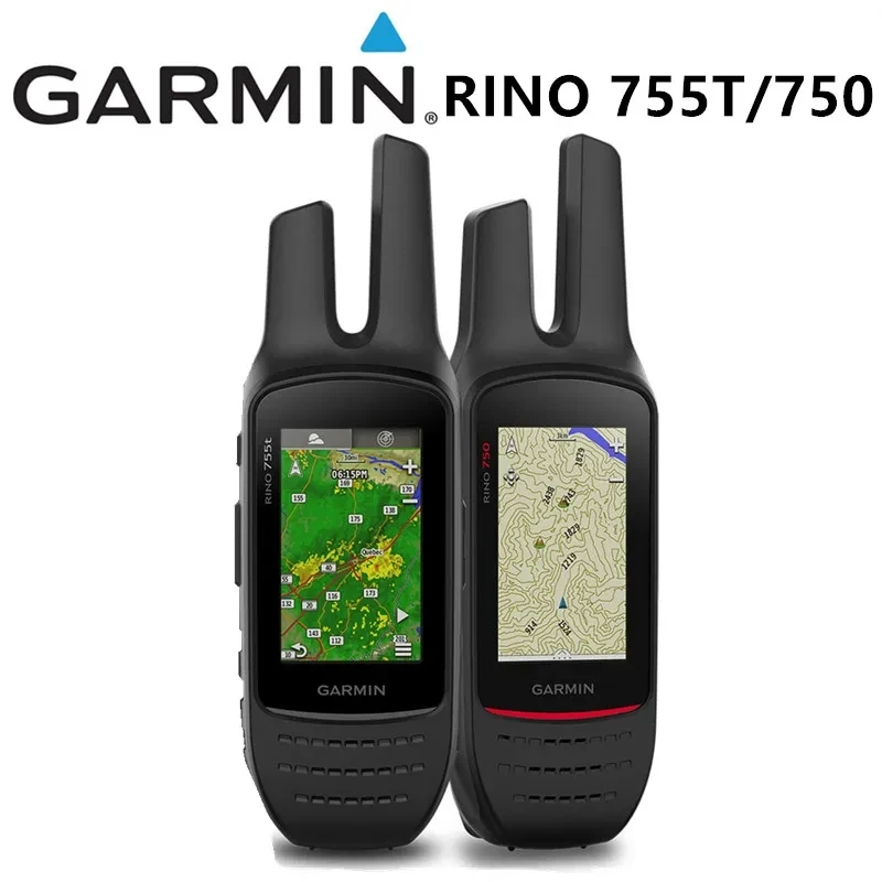 Garmin-Rino 750/Rino 755t Walkie Talkie Wireless, GPS, dispositivo di navigazione portatile esterno con Touch Screen, 90% nuovo