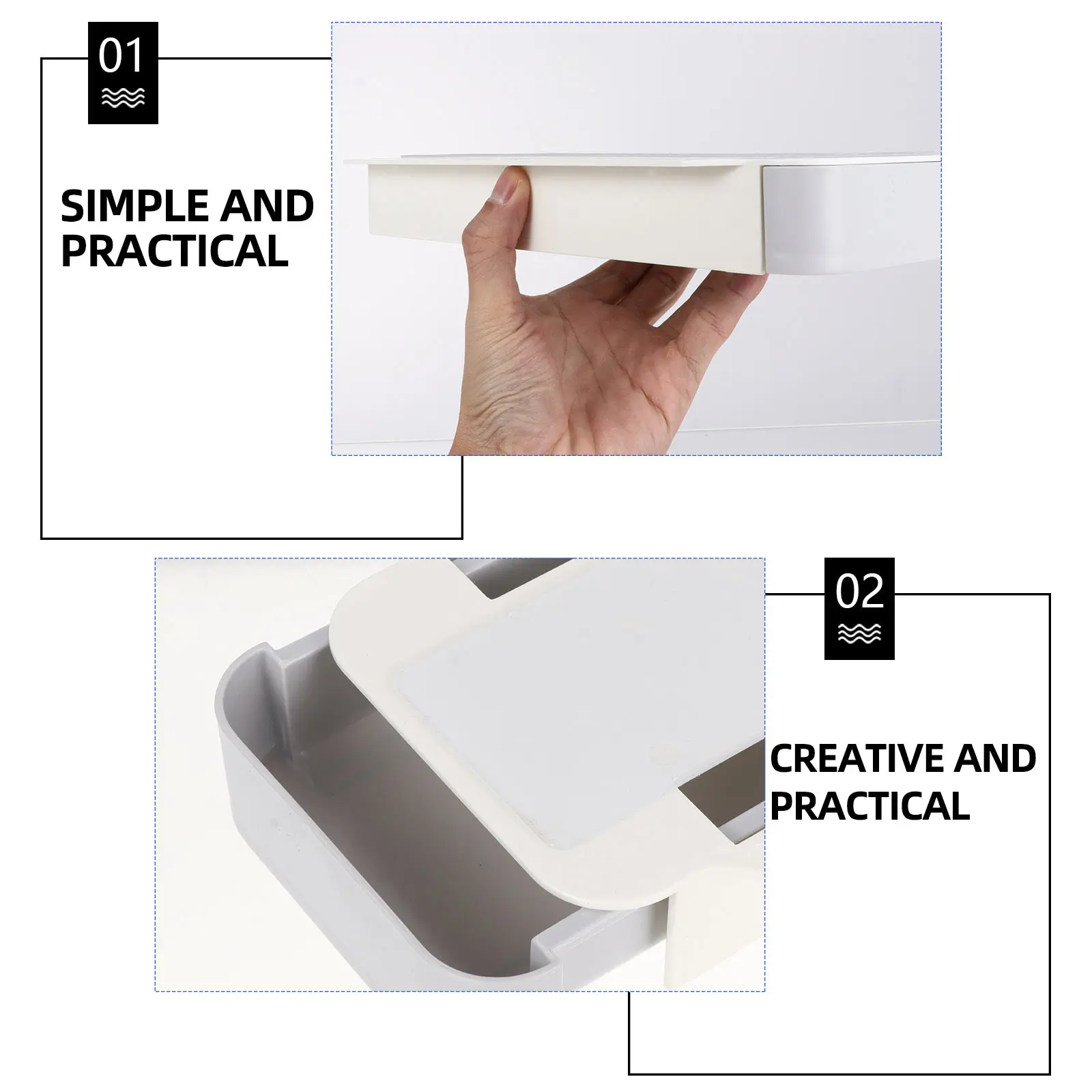 

Пластиковый настольный нижний держатель для ручек, скрытый ящик для хранения, офисный органайзер под столом, самоклеящийся чехол для ручек, линейки, клеевые ножницы