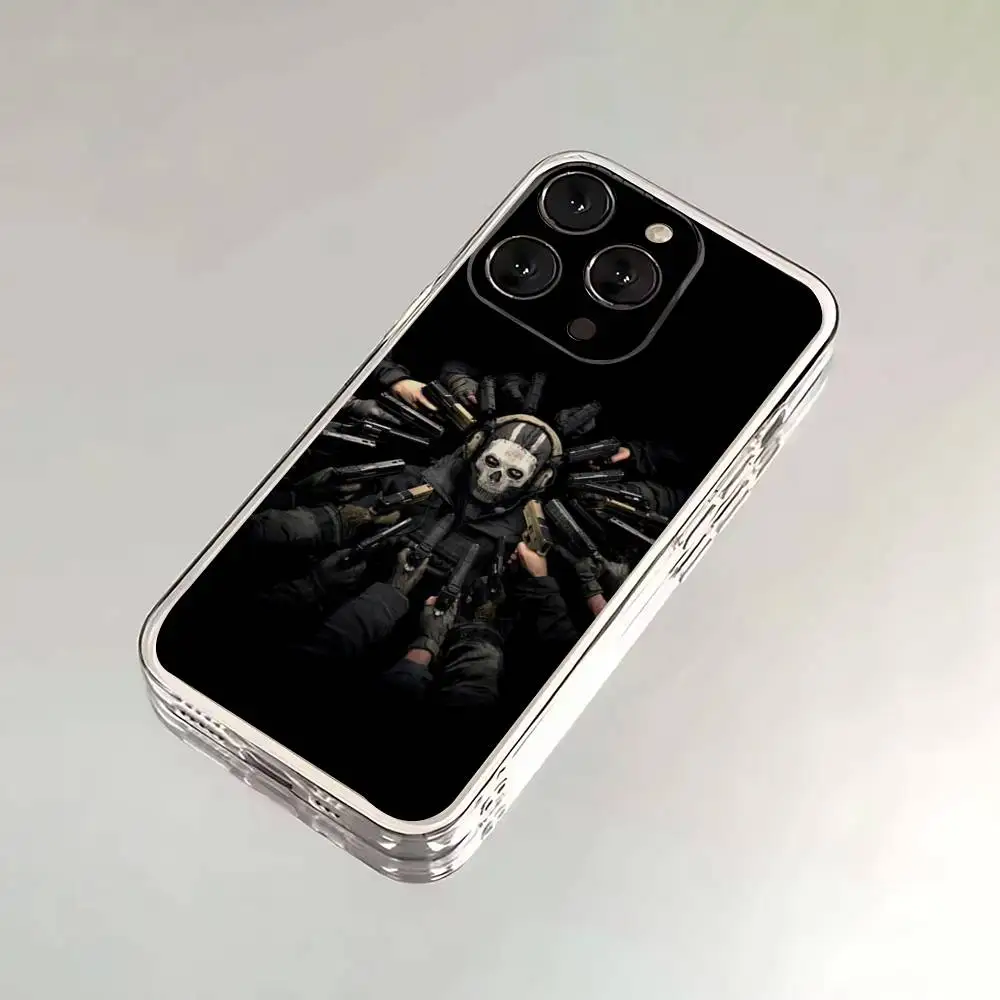 حافظة هاتف Game Call Of D-Duty 2 لهاتف iPhone 17,16,15,14,13,12,Pro,Max,Plus,E,SE4,Air,غطاء شفاف صغير