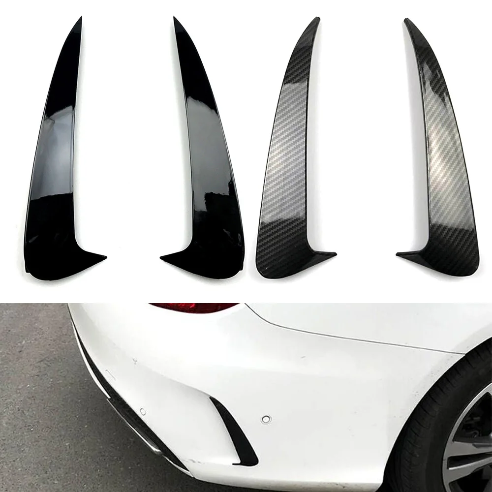 

For Benz C Class W205 C43 C63 Amg Carbon Fiber Look Rear Bumper Air Vent Cover 2014-2019 2Pcs