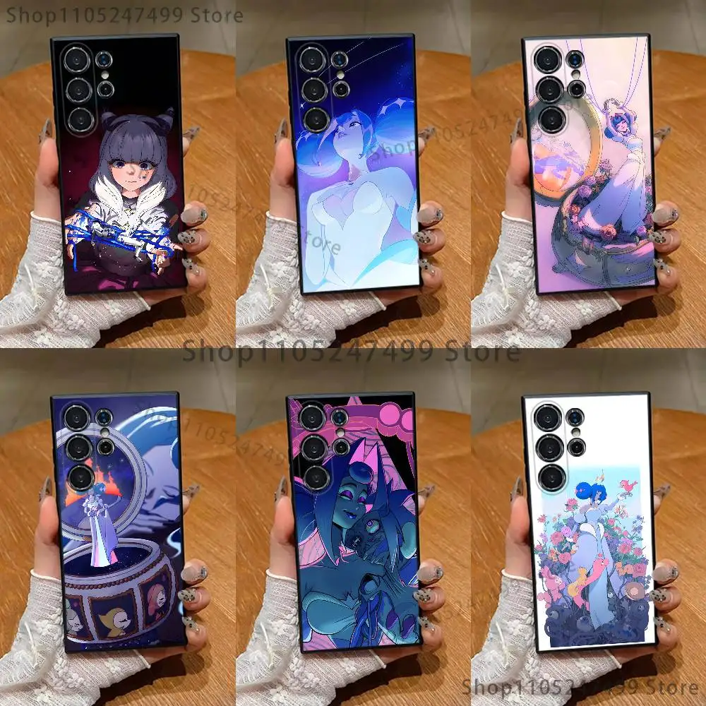 

K-Knights OF Guinevere Phone Case For Samsung S25,S24 Ultra,S20,S30 plus,S22 plus,S23,S30 Ultra 5G Silicone Black Shell