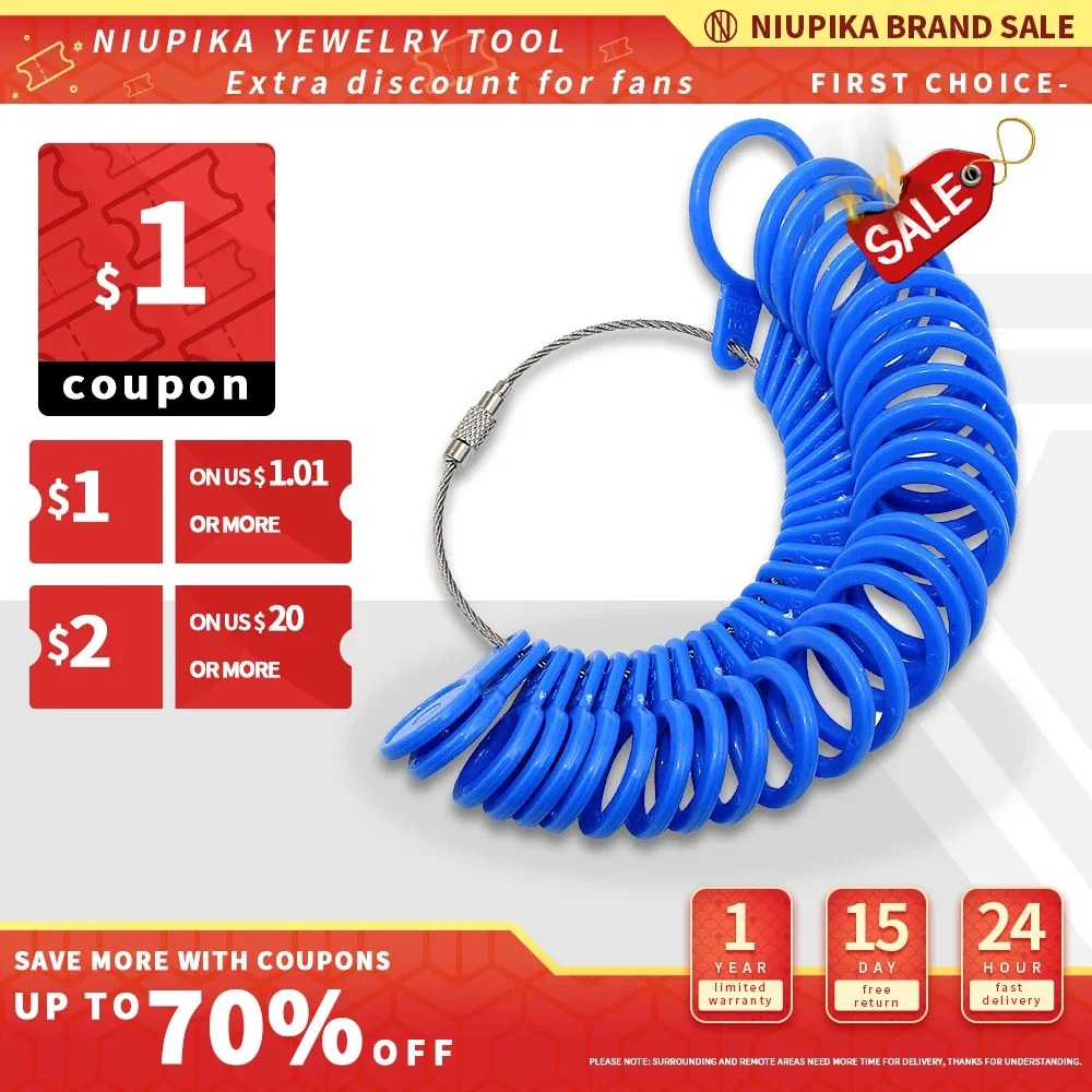 

Набор размеров колец, измерительный инструмент для измерения пальцев, размер ювелирных изделий 1–13 с половиной 27 предметов