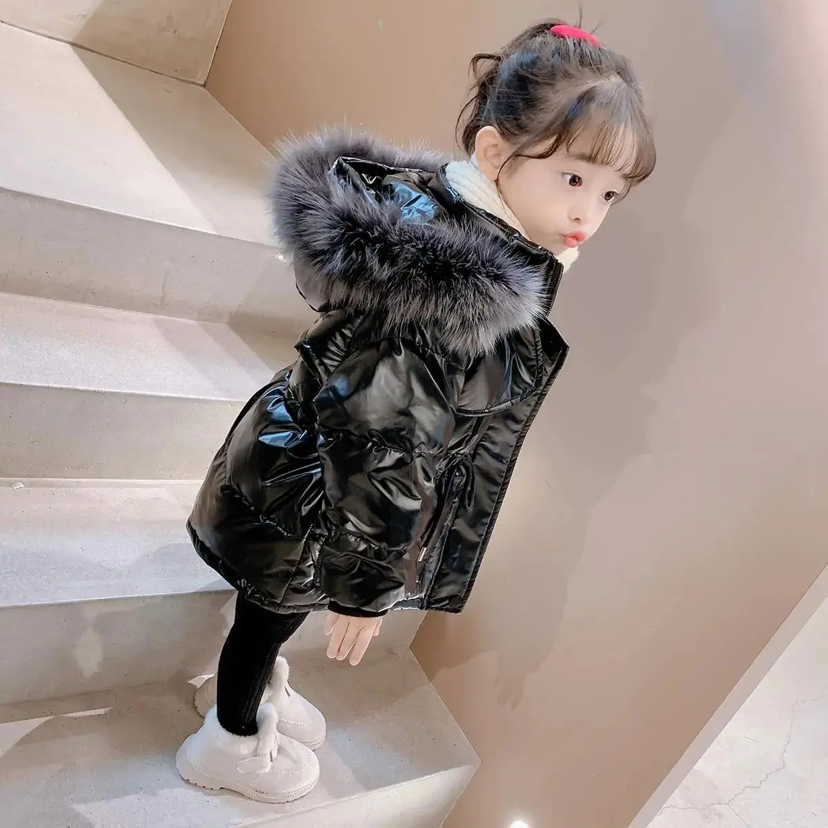 New Girls Boys Down Jacket Winter Coats Children Clothes Hooded Windbreaker Coat For Kids 2-7 Years Cotton Warm Outerwear