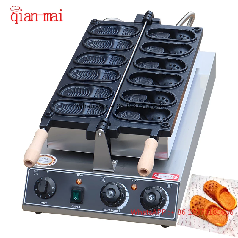 Commercial Stainless Steel Nonstick Waffle Maker for Snacks Cake Biscuit High Productivity for Home or Restaurant 220V 110V