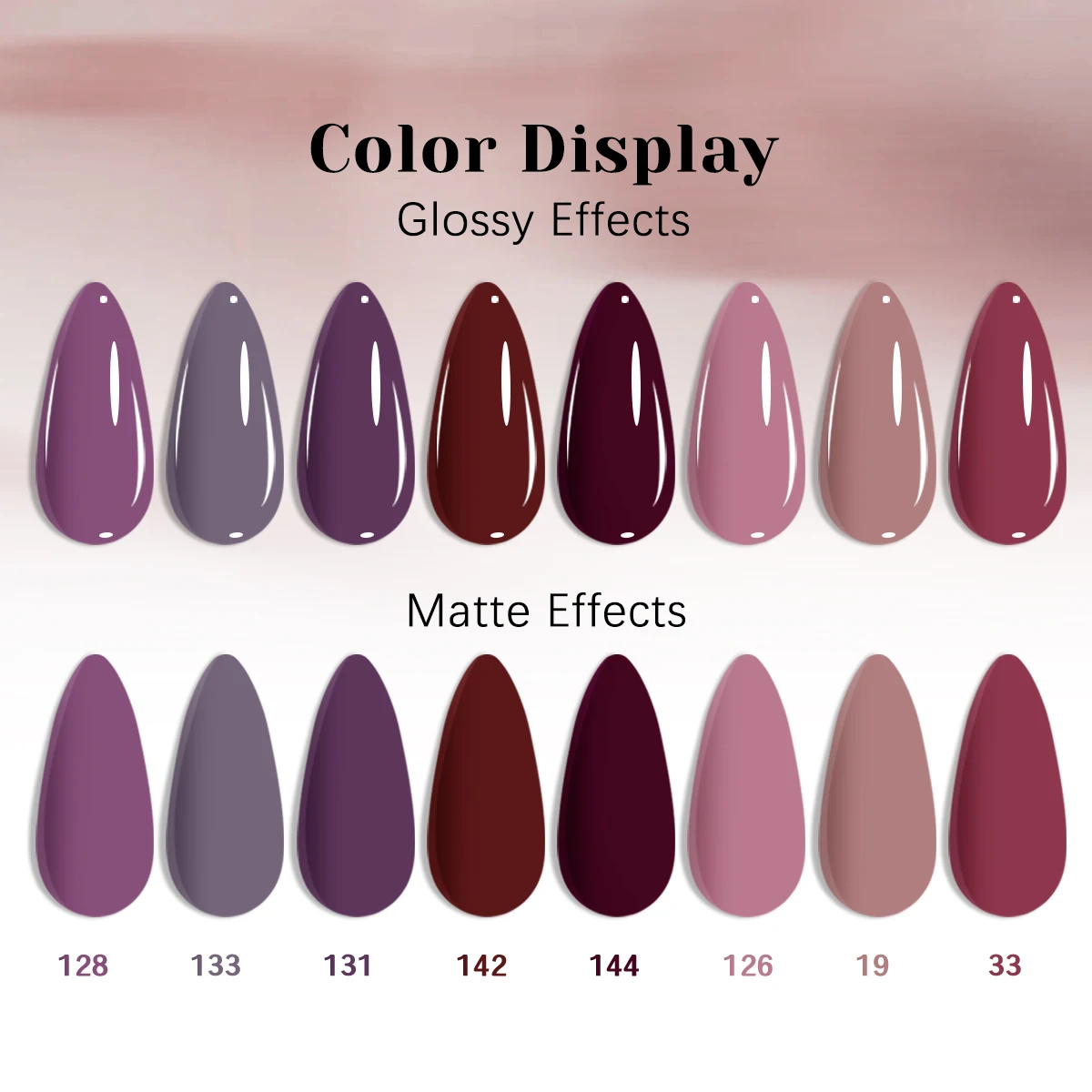 VOKY Juego de 8 piezas de gel para uñas, adecuado para inmersión de curado UV/LED, ideal para manicura DIY para niñas y mujeres