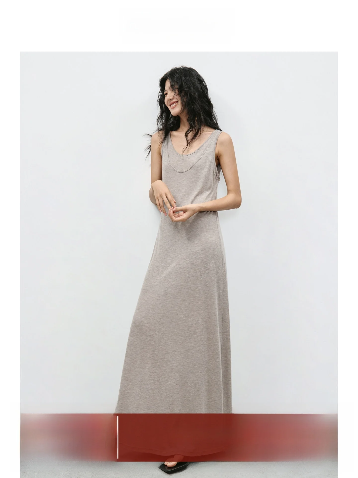 

EIGHTHMONTH Casual Svel Slim Fit Long Dr Women's Faion Spring 2026 New Sle Comfortable Leisure Dr