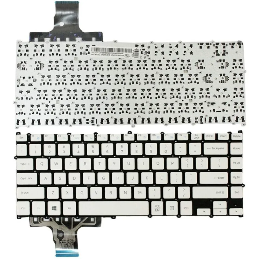 US Keyboard No Backlight Replacement for Samsung NP 110S1J NP110S1J 9Z.NAQSN.31C NSK-MR3SN Silver
