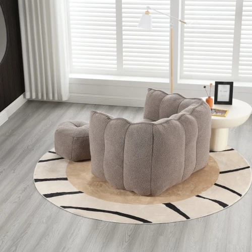 Japanese-Style Comfortable Square Lazy Sofa Soft Bean Bag Chair High Resilient Foam For Home Office Apartment Living Room