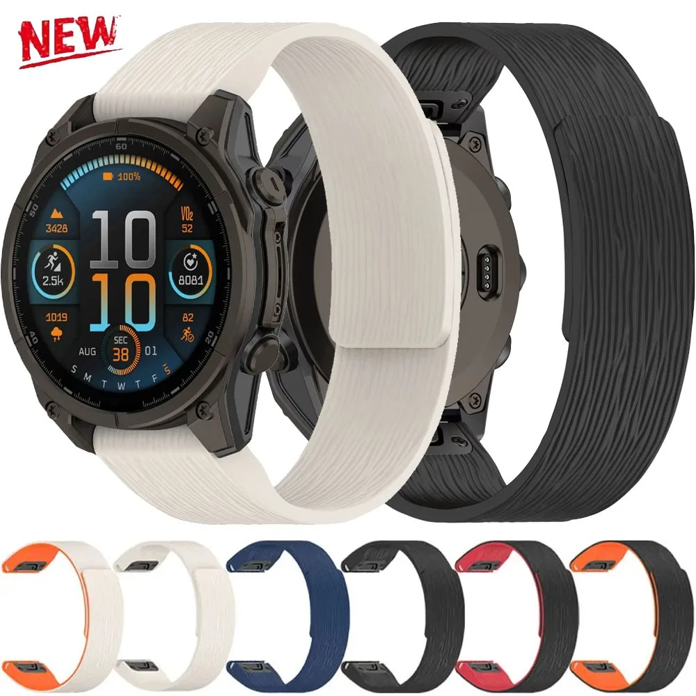 

Быстросъемный силиконовый ремешок 20/22/26 мм для Garmin Tactix8 Fenix 8 Quatix8 51/47/43 мм, браслет для Instinct 3 Fenix E/7/7X Pro Band