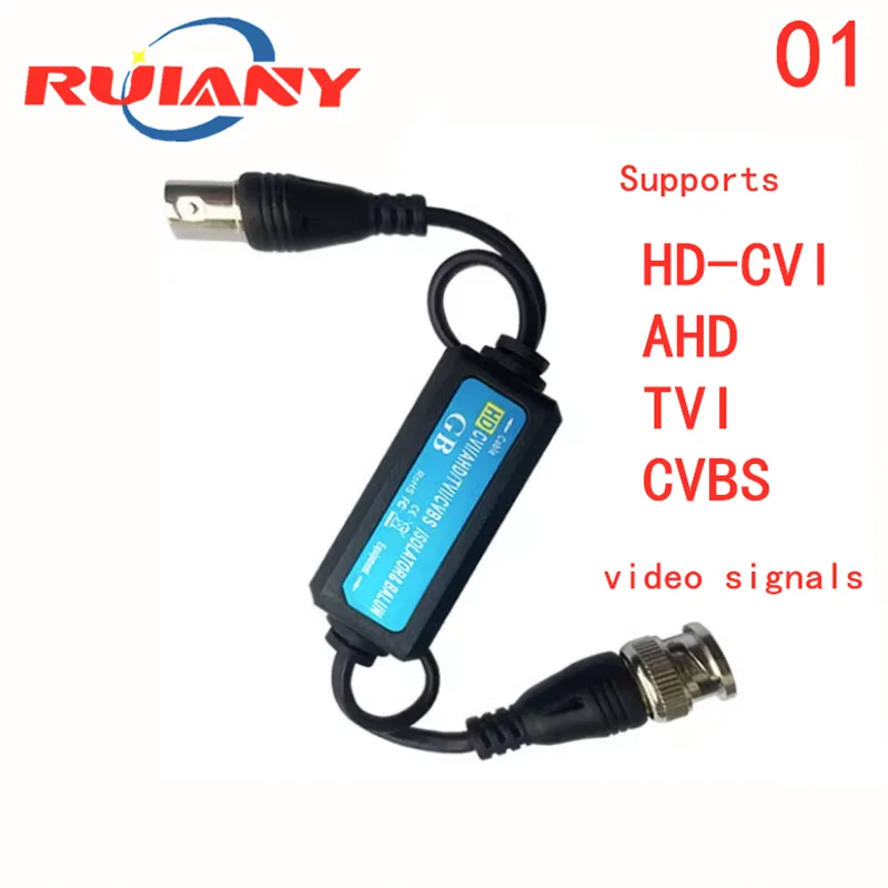 Surveillance video jammer HDCVI/AHD/TVI/CVBS camera filter ground loop isolator