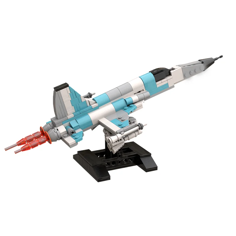 New MOC aircraft model F5-E supersonic light fighter (1:72) DIY creative educational children's assembly building blocks gift