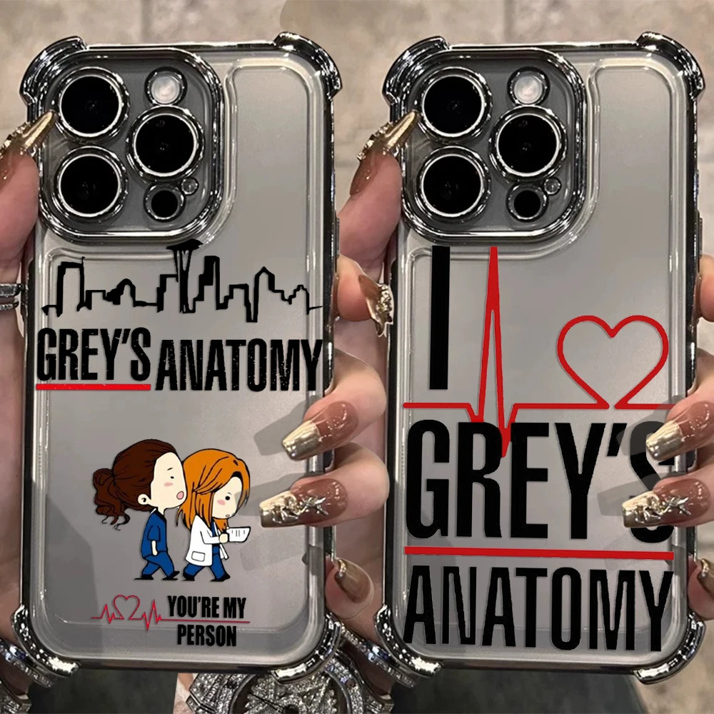 Funda para Teléfono con Diseño de Grey's Anatomy 'You are my person' para iPhone 17 16 15 14 13 12 11 Pro Max X XR XSMax 8 Mini Air Plus Anti-Caídas
