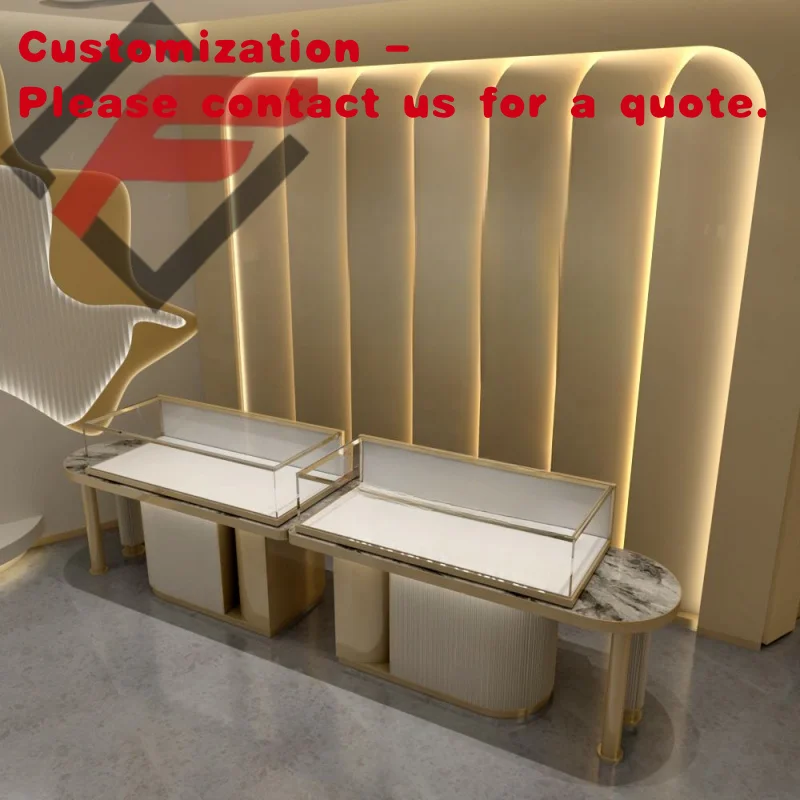 

На заказ.Светодиодная светлая металлическая витрина для ювелирных изделий Островный магазин Примечание ювелирного магазина Мебельная витрина Шкаф для торговых центров Киоск