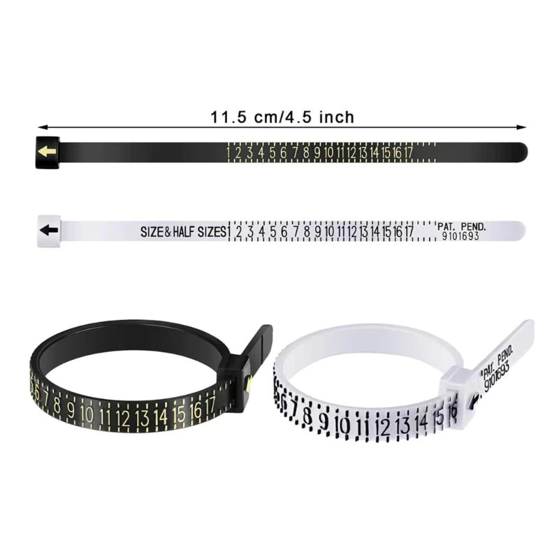 M6CF 4.5-inch Ring Ruler Measurer Finger Coil Ring Sizing Tool UKSize US Size Measurements Ring Sizer Accessory Insert Guard