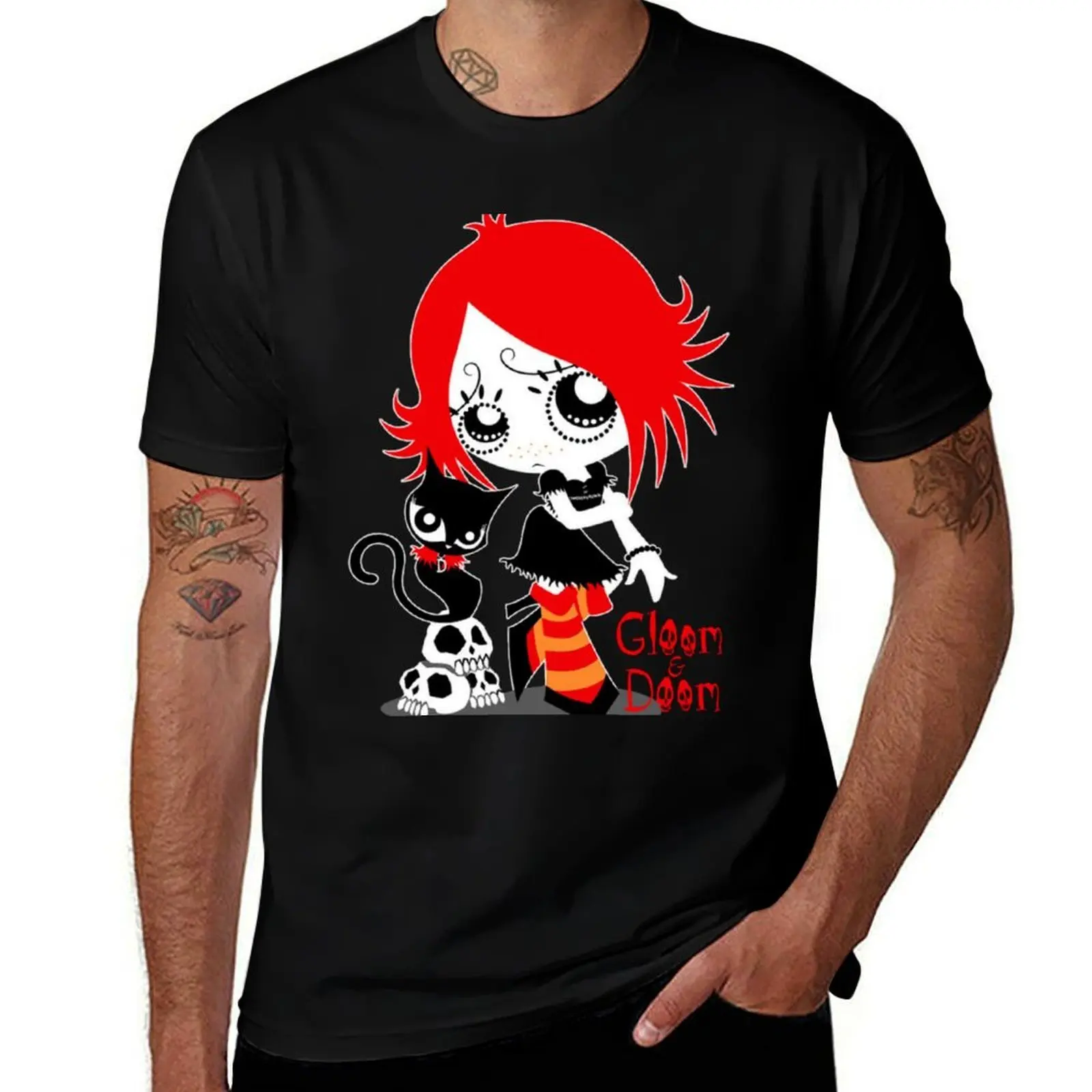 

Ruby Gloom and Doom Kitty T-Shirt T-Shirt Basic Plain Short Sleeve Crew Neck Tee