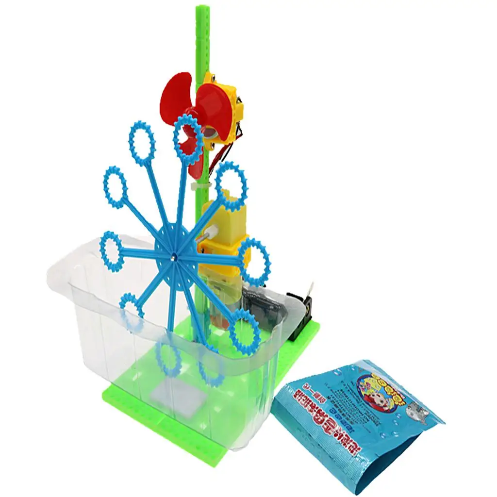 , Hand-cranked Bubble Blower Durable Bubbles Solution Refill, Over 800 Colorful