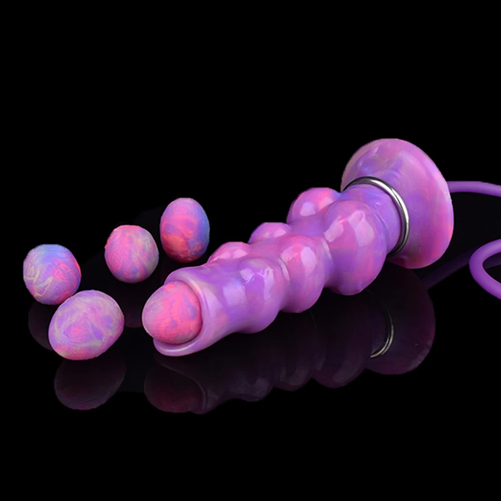 FAAK Fantasy Pneumatic Luminous Ovipositor Anal Sex Toys Dragon Dog Knot Dildos Silicone Butt Plug Adult Game Masturbators