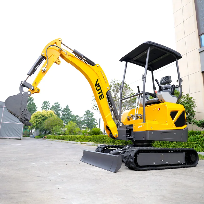 1.8 ton Mini Excavator with Cab 1ton China Manufacturer Diesel Small Digger Attachment Crawler Mini Garden