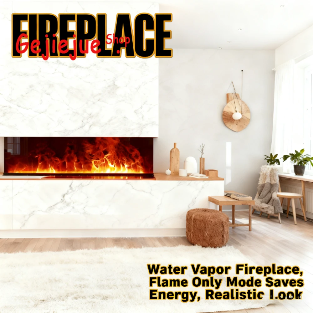 

Family Safe Intelligent Indoor Electric Water Vapor Fireplace Tuya Smart Steam LED Flame TV Stand Fireplace Decoration Fireplace