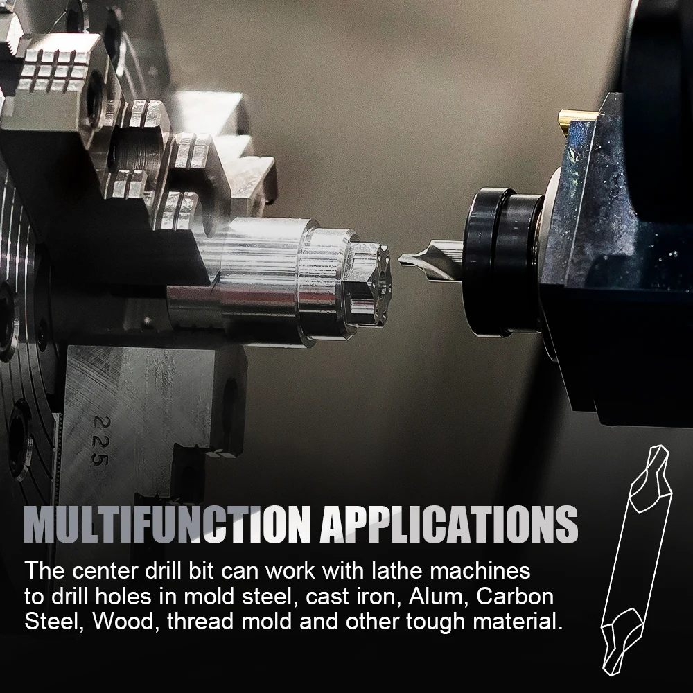 Picture 7: CMCP HSS Center Drills Bits 60 Degree Countersink Drill 1mm 1.5mm 2mm 2.5mm 3mm 3.5mm 4mm 5mm Power Tools Metal Drill Bit