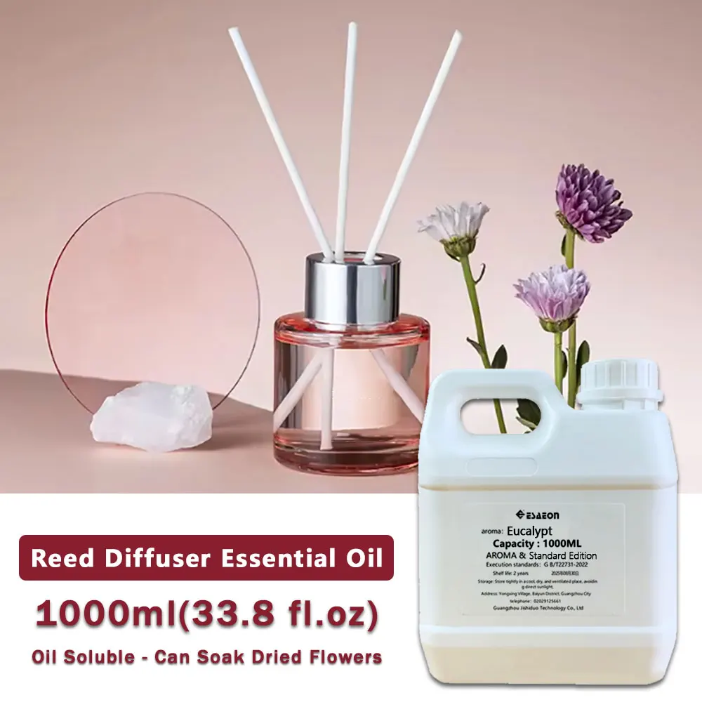 

ESAEON 1000ml (33.8 fl.oz) Eucalypt/Freesia Essential Oils - For Hotel/Club/Toilet/Office Reed Diffuser & Fireless Aromatherapy