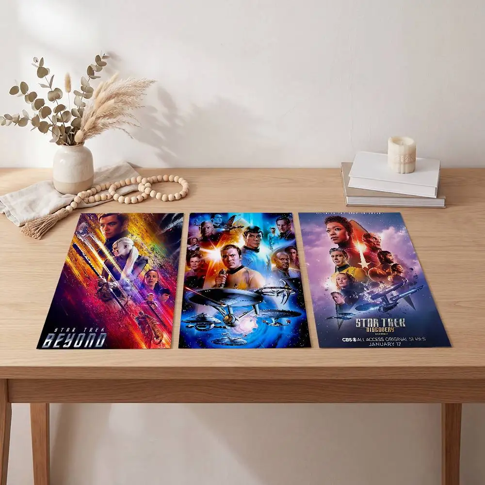 Classic Movie S-Star T-Trek Classic Vintage Poster Self-adhesive Art Waterproof Paper Sticker Coffee House Bar Room Wall Decor
