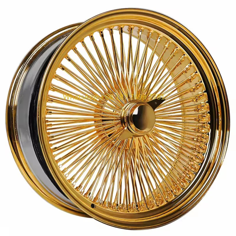 

Brand New High Quality Forged Steel Wheel Rims Front and Rear Wire Wheels 26 Inch Gold Wire Wheels for Sale