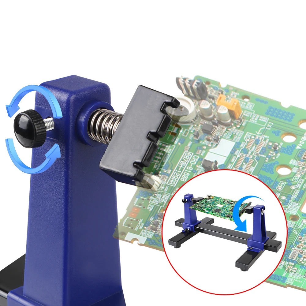 Adjustable Jig Soldering Assembly Stand 360 ° Rotation Clamp Repair Tools 0-200mm PCB Holder Printed Circuit Board