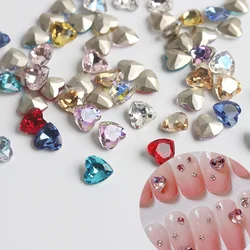100pcs 6mm Small Heart DIY for phone shell,Nail,Bag,Clothes 3D Diamond Stone Decoration Glitter Manicure Jewelry Accessories