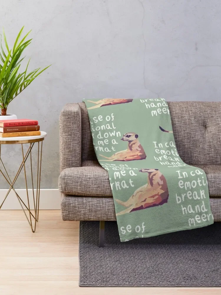 Meerkat Emotional Breakdown Throw Blanket Soft Big wednesday Blankets