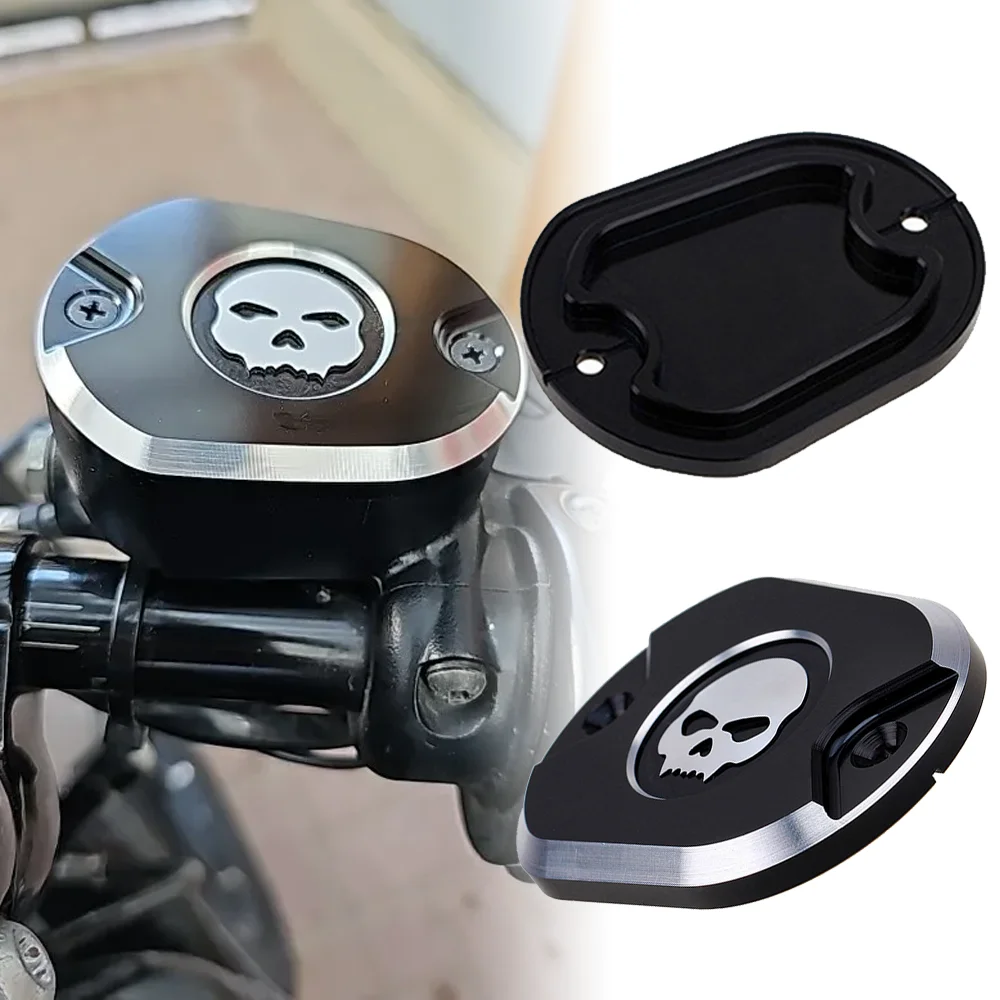 Motorcycle Front Brake Fluid Reservoir Oil Cup Cap Master Cylinder Cover For Harley XLH 883 883L 883N 1200C 1200N 48 Sportster