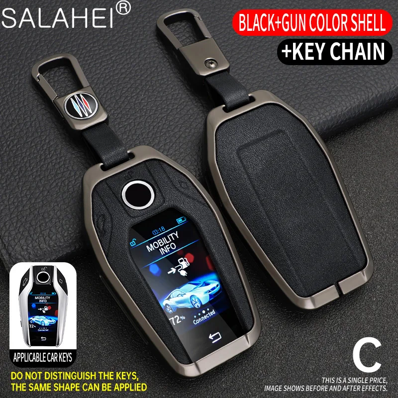 Car Key Fob Case Cover for BMW Display LCD 8 7 6 Series X3 X4 X5 X7 G01 G02 G05 G07 G11 G12 G30 G31 G32 Key Protective Shell