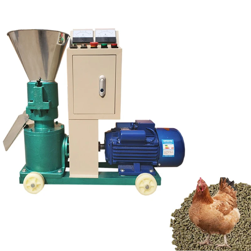 Small home use animal feed pellet processing machines for pressing all kinds of material to animal feed