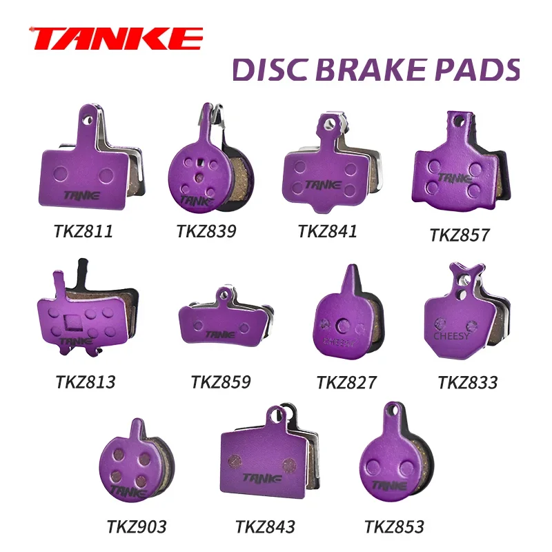 TANKE MTB Semi Metal BIke Brake Pads Quiet For Bicycle Disc Brake M8020 M6100 MT200 Guide Code E9 DB ER MT4/6 Cycling Bike Part