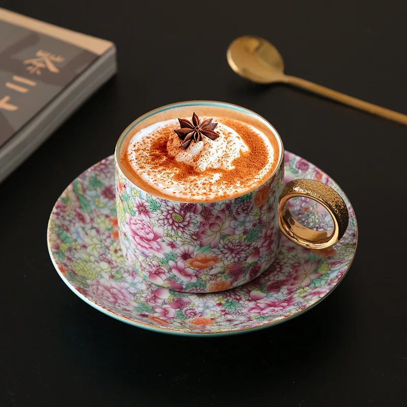 

DSA High-Value Coffee Mug High-end Exquisite Gift Box Ceramic Latte Mug Women's Personal Gift Set