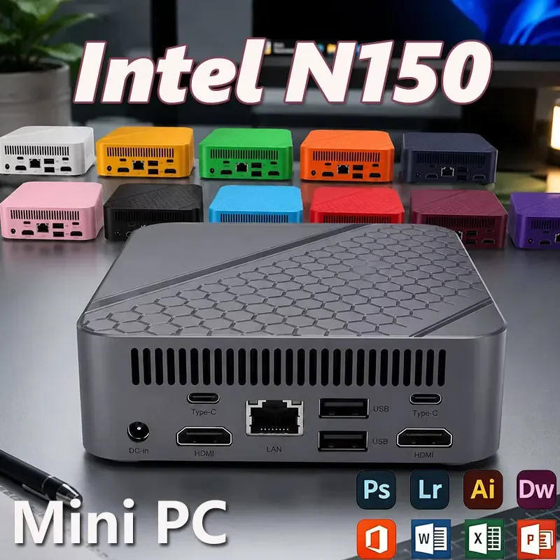 New Arrival Windows 11 Intel N150 Mini PC 8GB 16GB  RAM 1TB/2TB SSD PC Gamer Computer Dual WIFI6 BT5.2 4K HD Mini Gaming PC