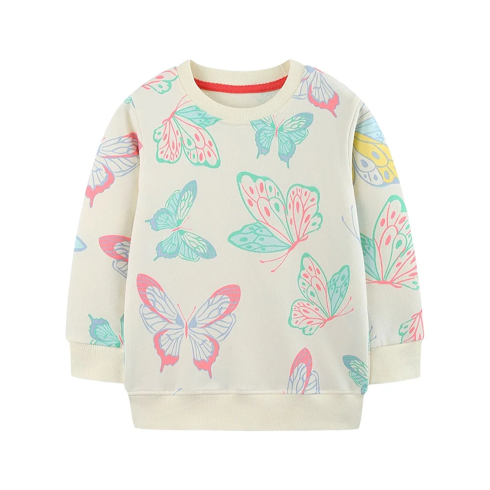 Jumping Meters New Arrivals 2026 Girls Sweatshirts Autumn Spring Long Sleeve Kids Clothes Sport Baby Shirts Tops Children Shirts