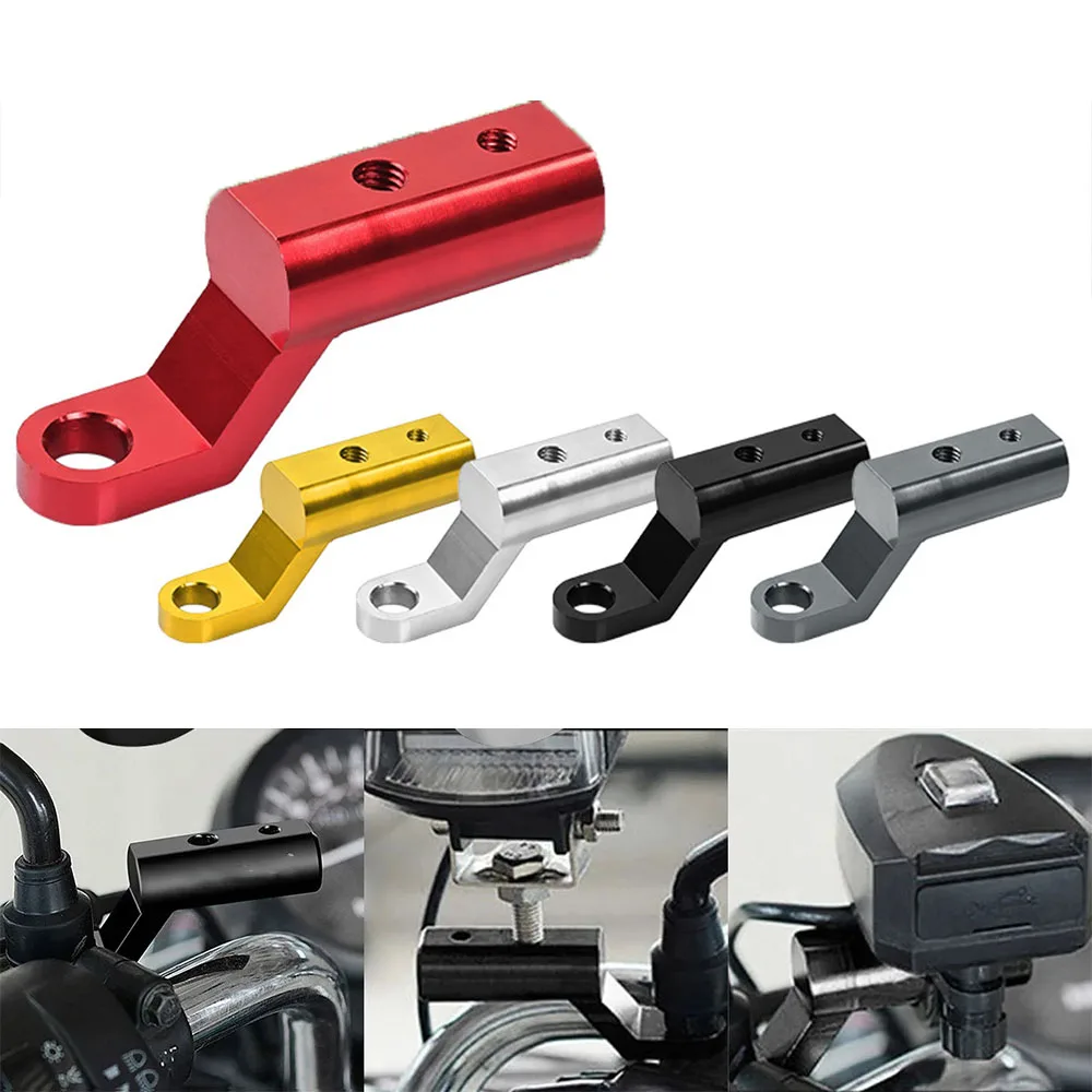 1/2pcs Motorcycle Rearview Mirror Expander Bracket Universal Adapter Solid Holder Extension Riser Motorbike Bike Accessories