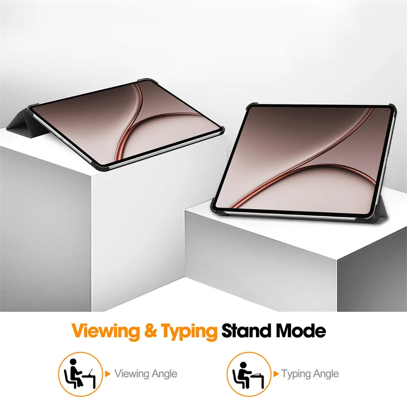 For OnePlus Pad 4 13.2 inch 2026 Case Trifold Leather Hard Stand