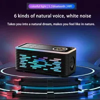 Hifi Stereo Bluetooth Speaker Built-in White Noise 15W Wireless Charger 3 in 1 with RGB Cool Lights home theater Mini boombox