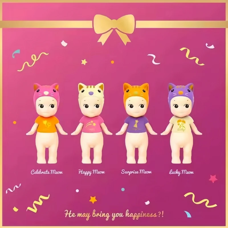 

New Hot Selling Genuine Sonny Angel Lucky Meow Series Surprise Blind Box Toy Gift Trendy Toy Figurine Desktop Case Ornament Gift