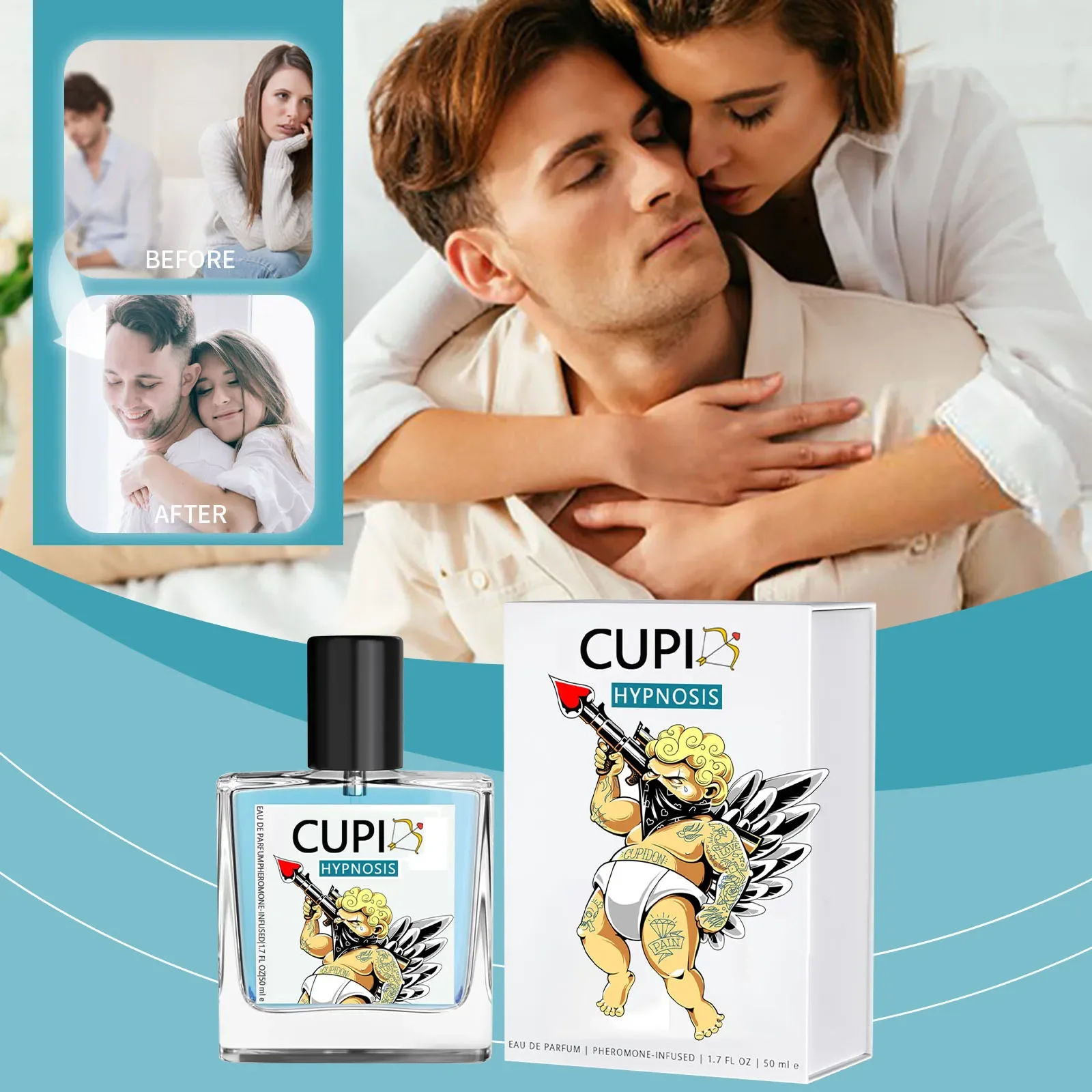 Cupid Hypnosis Perfume Original EDP Long Lasting Hypnosis Pheromone Fragrance Perfume Infused Cologne For Men For Women