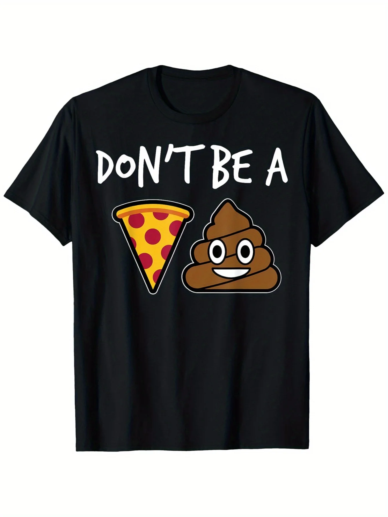 Pizza lover T-shirt, round neck, 100% pure cotton short-sleeved T-shirt, unise-style family and parent-child wear