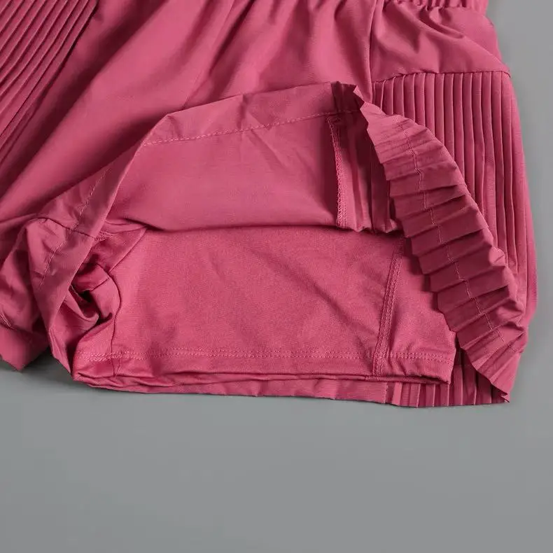 Damen-Sportshorts mit Taschen, schnelltrocknende Shorts, hochtaillierte, zweiteilige Yoga-Hose, Lauf- und Fitness-Shorts für den Sommer – Detail 11
