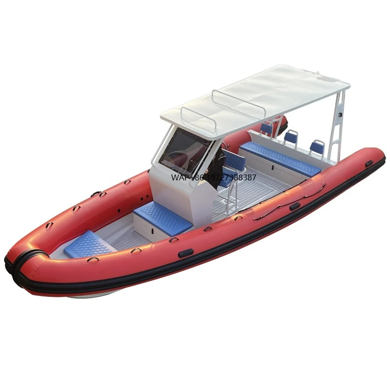 

25ft Ocean Aluminum RIB 760 Marine Rubber Deep V PVC/Hypalon/Orca Inflatable Boat for Sale