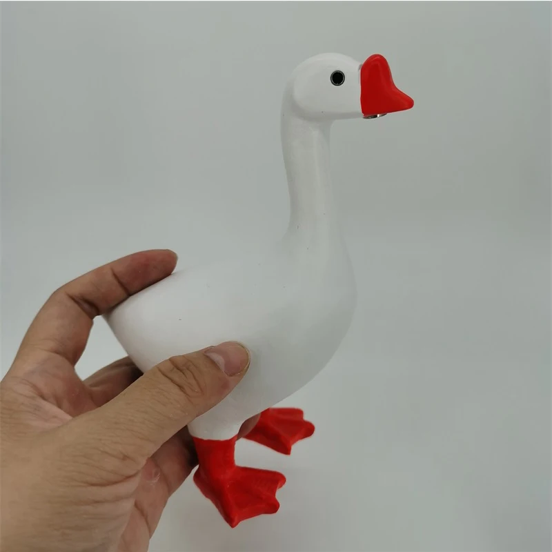 Home Decoration Magnetic Goose Key Holder Duck Magnetic Suction Statue Standing Storage Rack Suction Key Scissors Resin Crafts