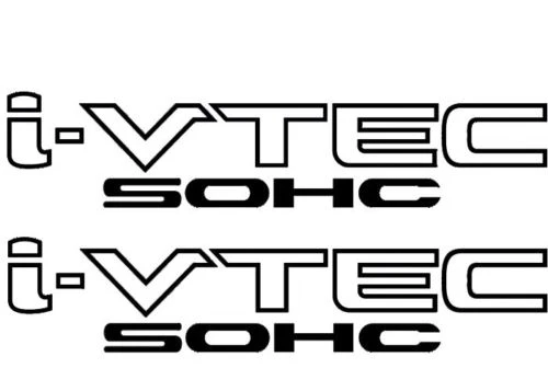 For (2Pcs) i Vtec Sohc Decal Sticker Multiple Color Options